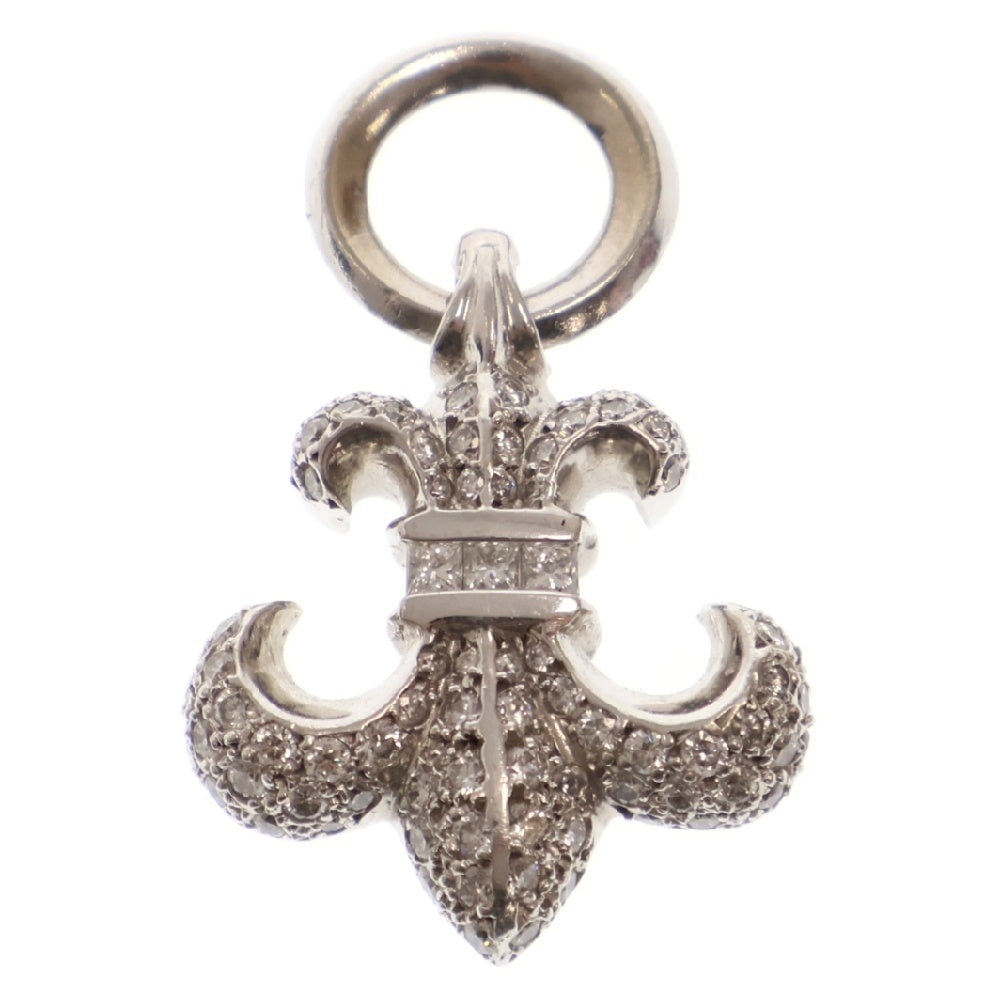 CHROME HEARTS(クロムハーツ) 18K BS FLUER BSフレア PAVEダイヤ ホワイトゴールドペンダントネックレストップ