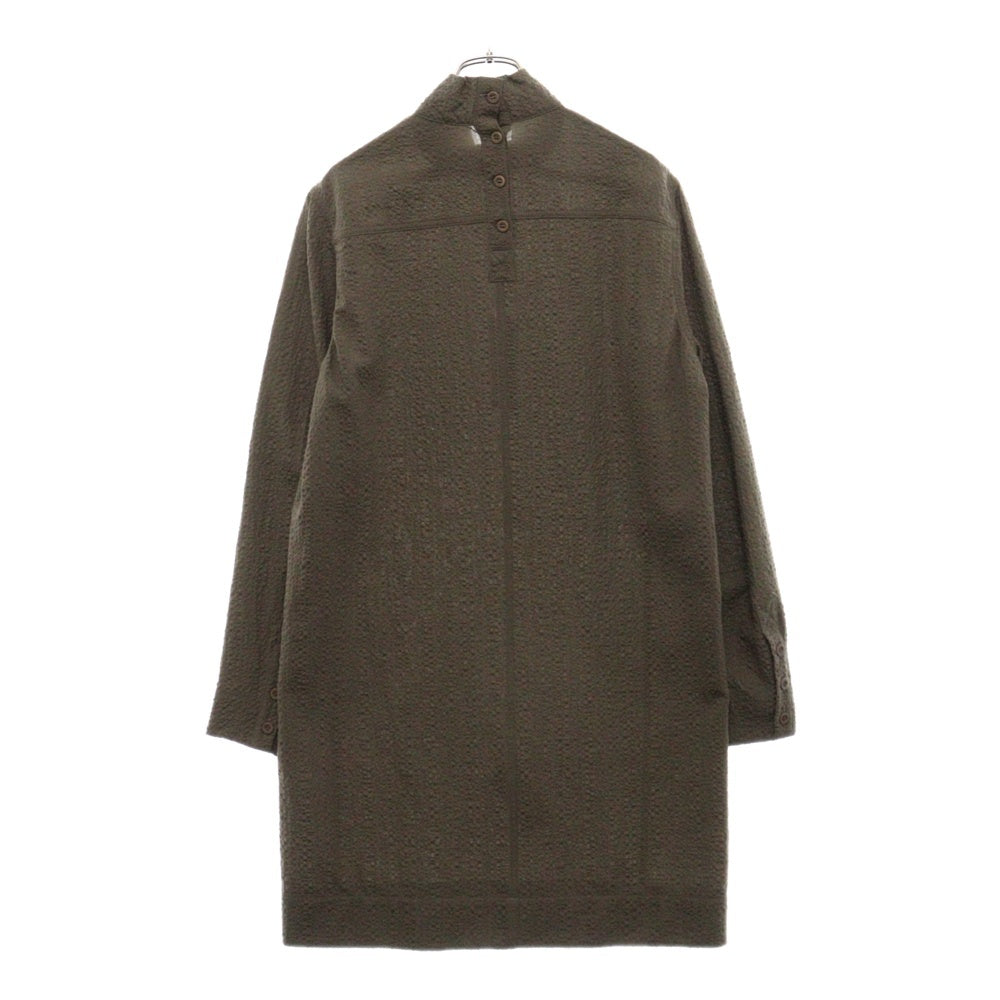 Rick Owens(リックオウエンス) 16AW ノンカラーシアサッカーオーバー長袖シャツ ブラウン RU16F6272 レディース