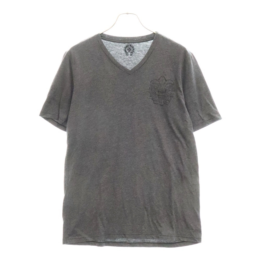 CHROME HEARTS(クロムハーツ) BSフレアプリント Vネック 半袖Tシャツ グレー