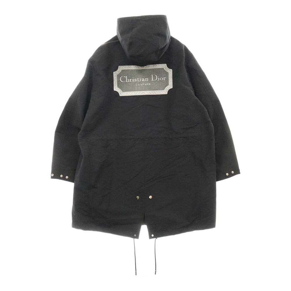 DIOR(ディオール) 22AW テクニカルコットンキャンバスバックロゴ刺繍コート ブラック 033C313I4875