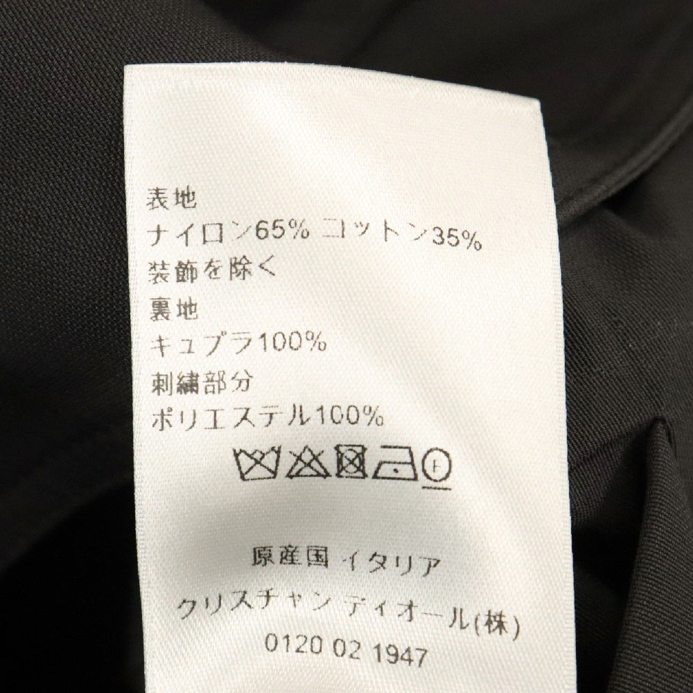 DIOR(ディオール) 22AW テクニカルコットンキャンバスバックロゴ刺繍コート ブラック 033C313I4875