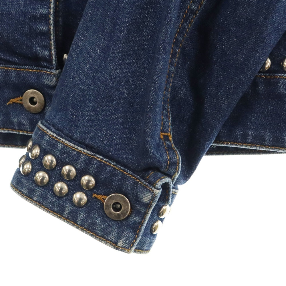 STELLA McCARTNEY(ステラマッカートニー) スタッズ装飾フラワー刺繍デニムジャケット インディゴ
