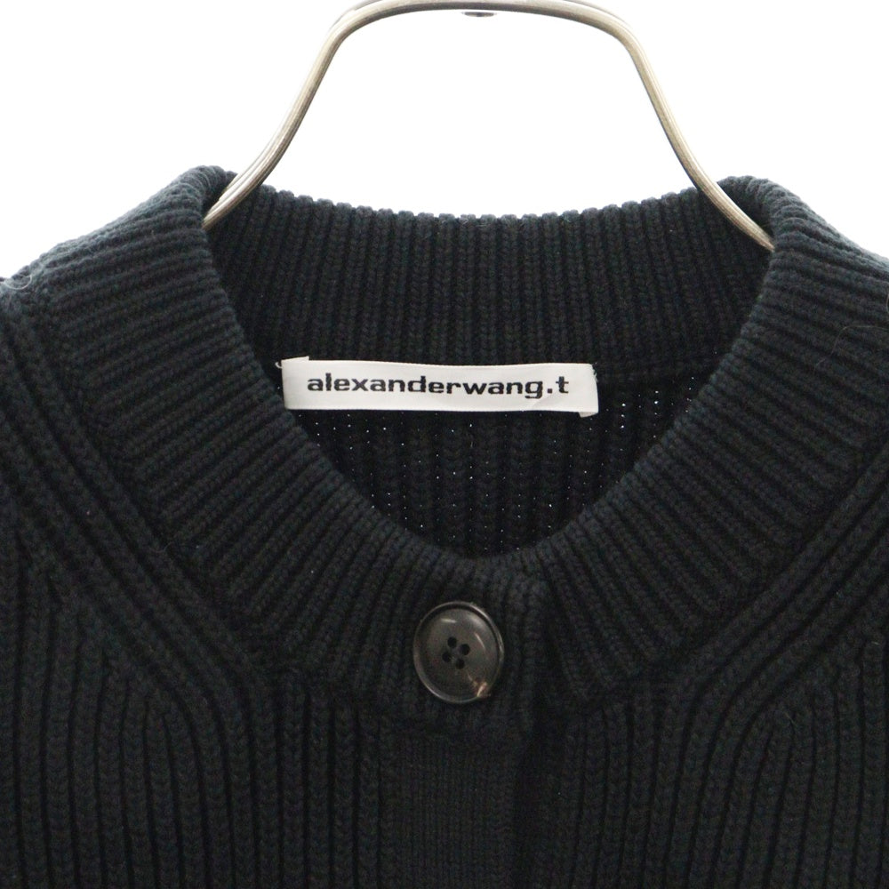 ALEXANDER WANG(アレキサンダーワン) クロップドニットカーディガン ブラック レディース
