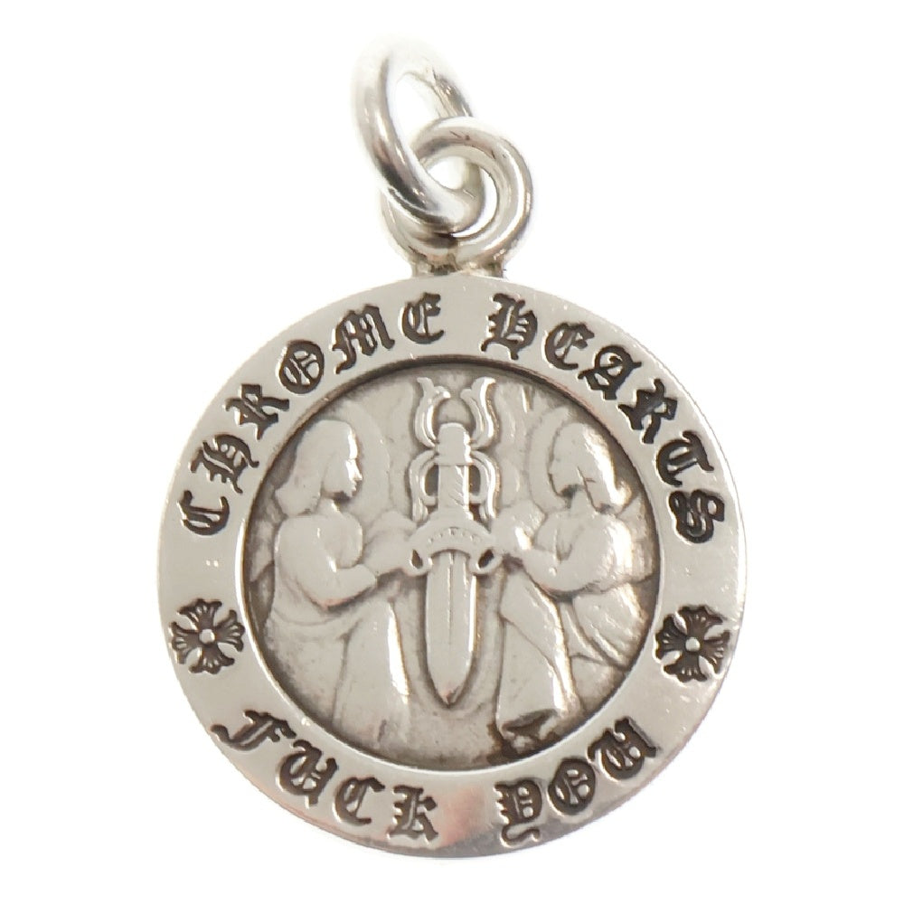 CHROME HEARTS(クロムハーツ) CHRM ANGL MDL エンジェルメダルチャーム V1 シルバーネックレストップ シルバー