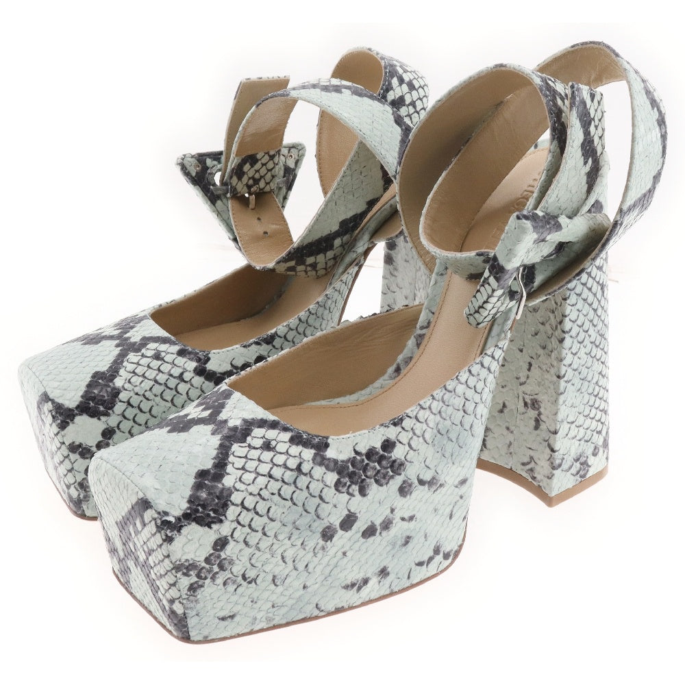BOTTEGA VENETA(ボッテガヴェネタ) パイソン柄 レザーパンプス レディース ミントグリーン 690006