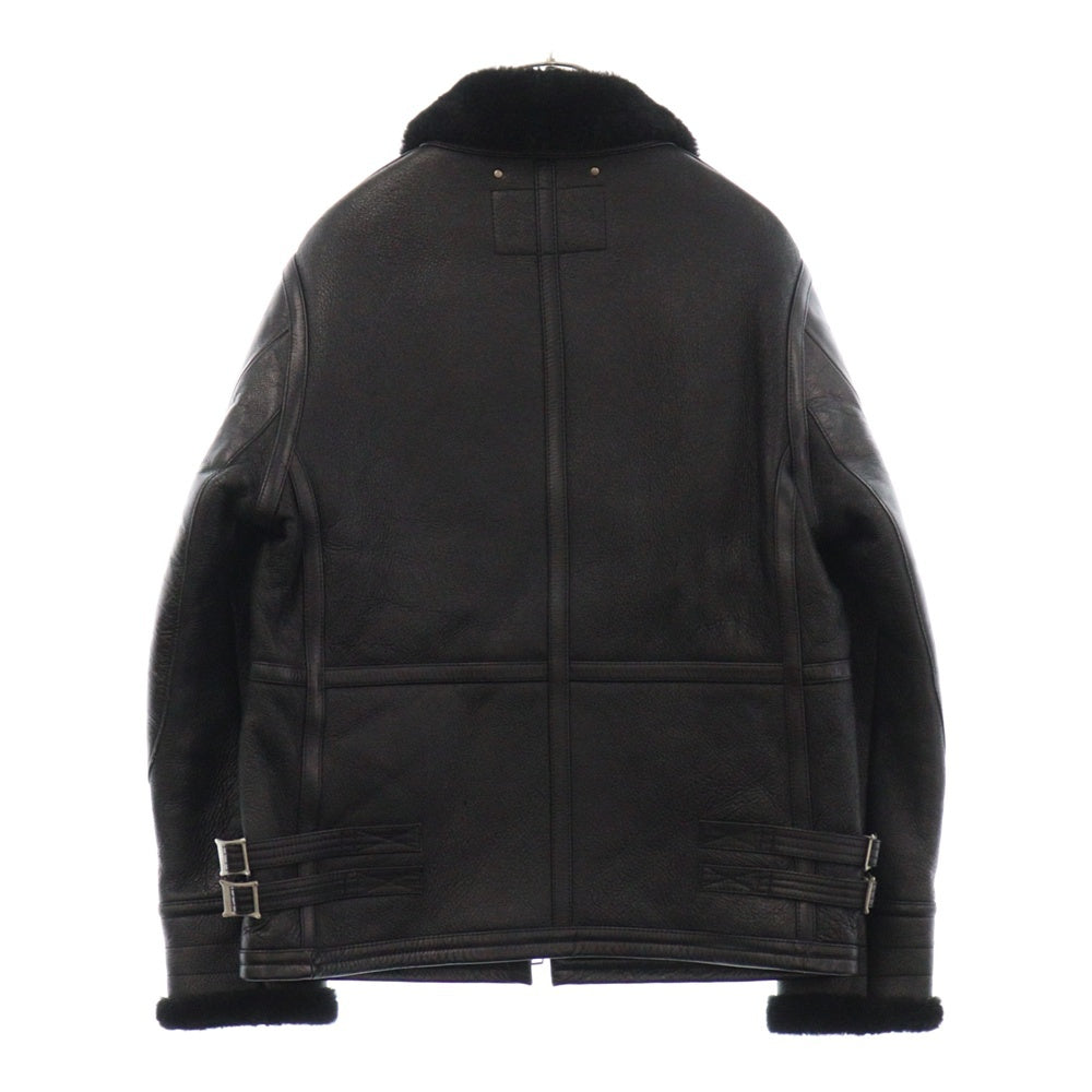 NEIGHBORHOOD(ネイバーフッド) 10AW B-3D/MC-JKT 102NWNH-JKM03 襟ファーレザージャケット ブラック