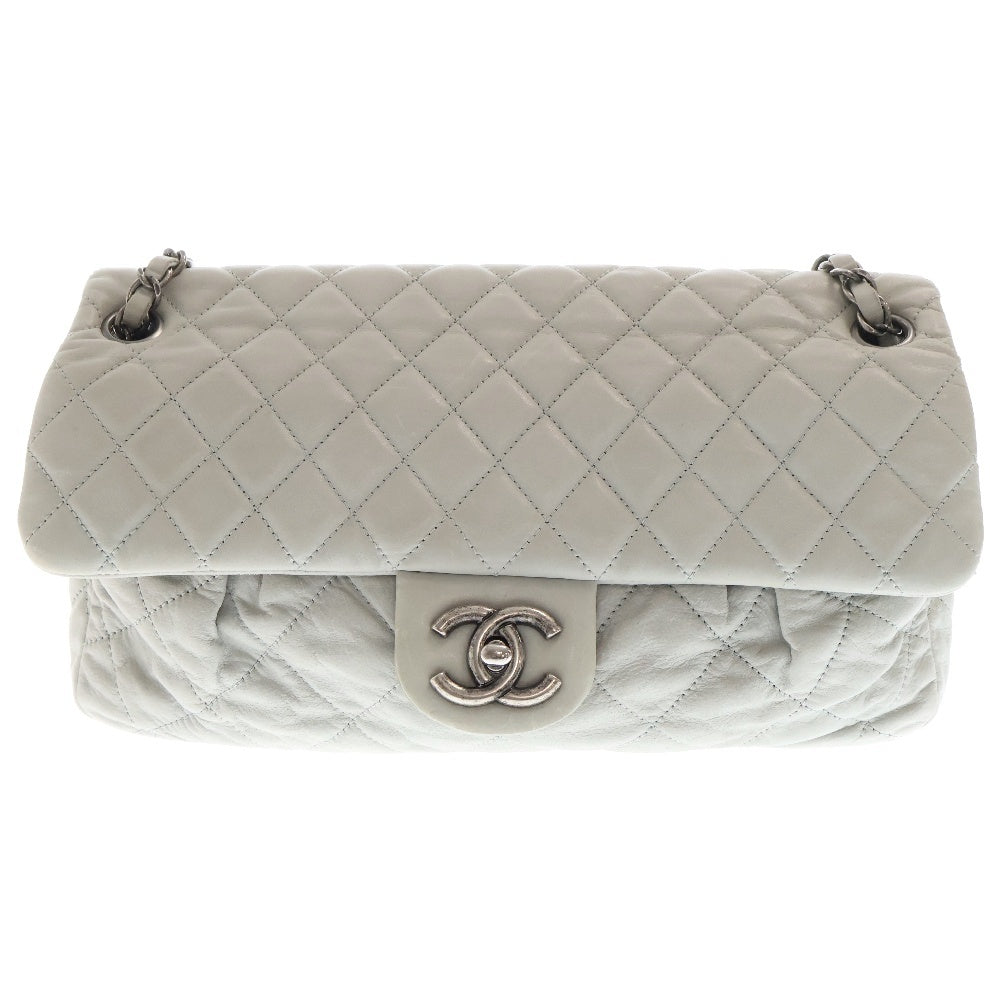 CHANEL(シャネル) マトラッセ チェーンショルダー ラムスキンバッグ レディース グレー