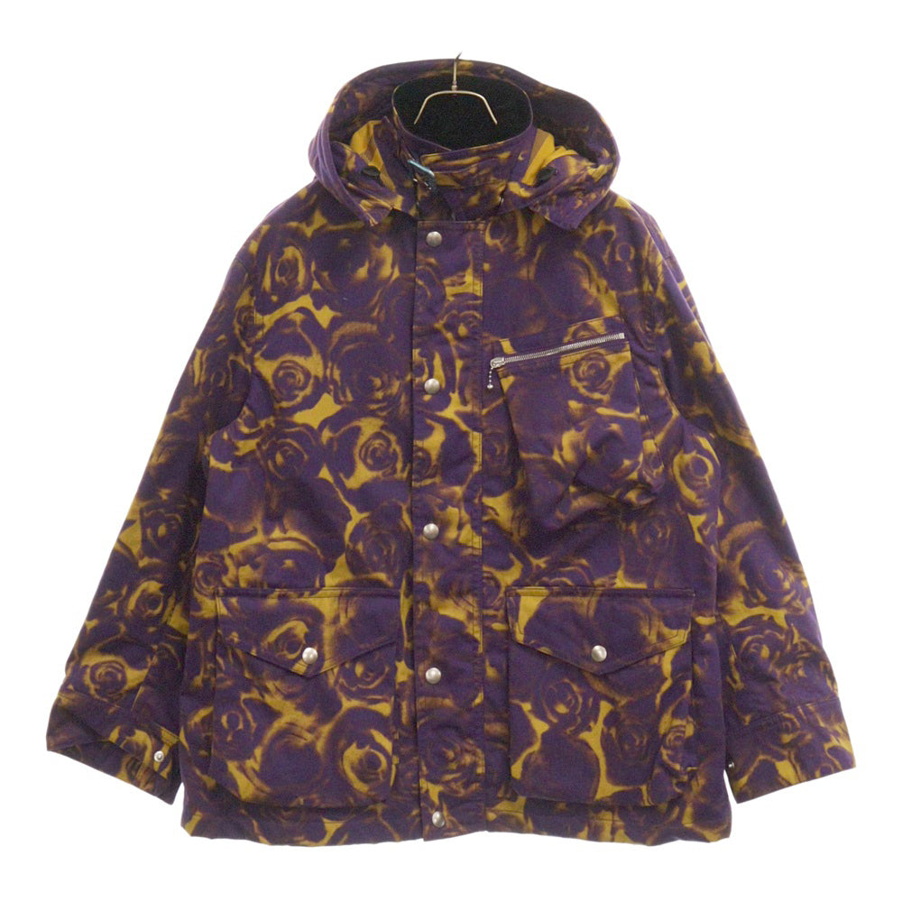 BURBERRY(バーバリー) ローズプリントフーデットジップアップジャケット パープル/イエロー 8077279