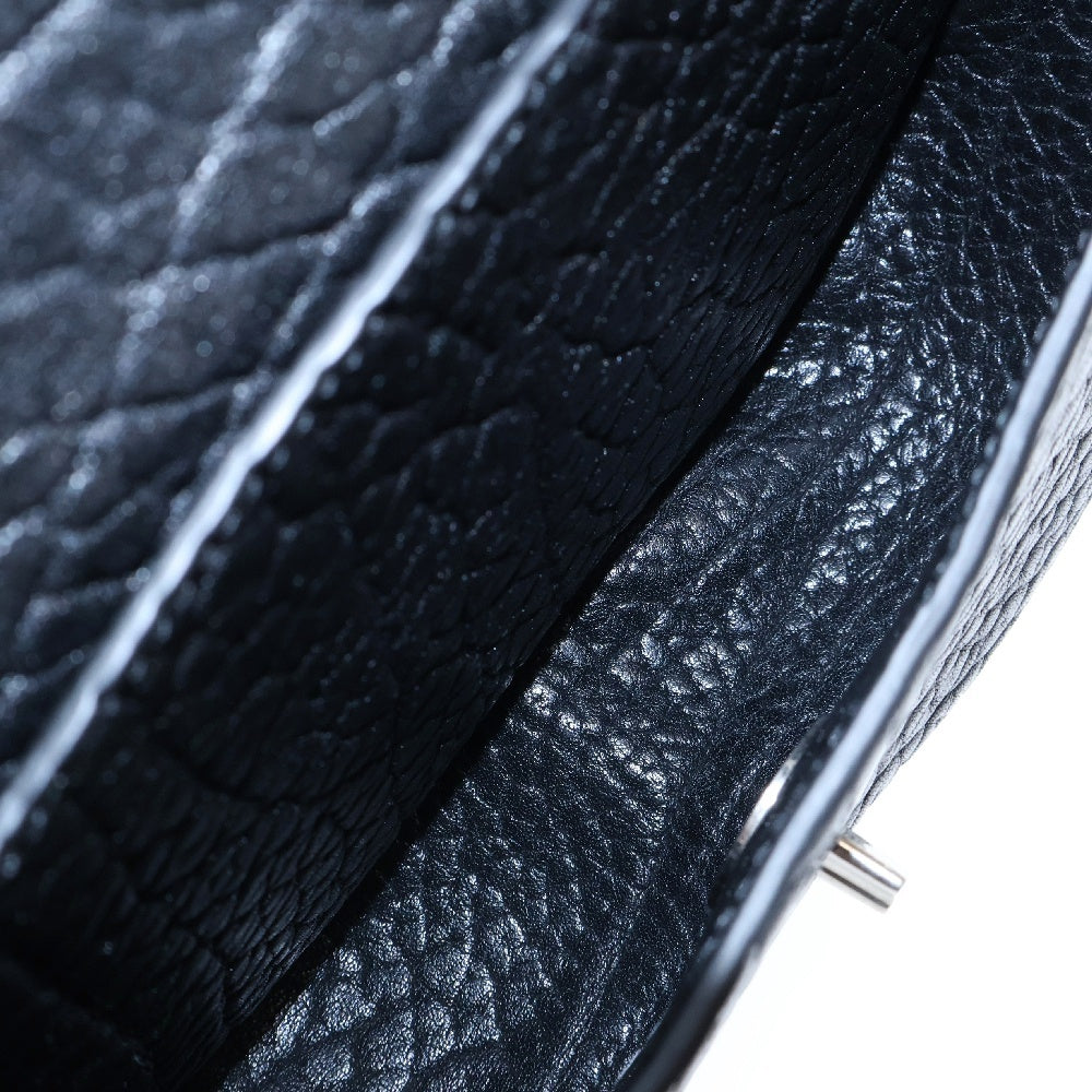 BURBERRYS(バーバリーズ) Chess Foldover-Top Satchel Bag 8075511 チェス フォールドオーバートップ サッチェルバッグ レザーショルダーバッグ ブラック