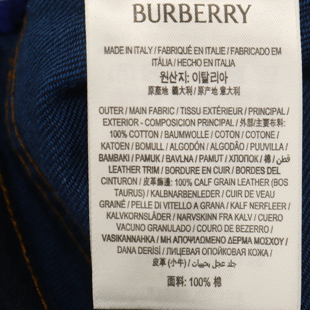 BURBERRY(バーバリー) ワイドジーンズ 裾ローズデザイン デニムロングパンツ インディゴ 8080779