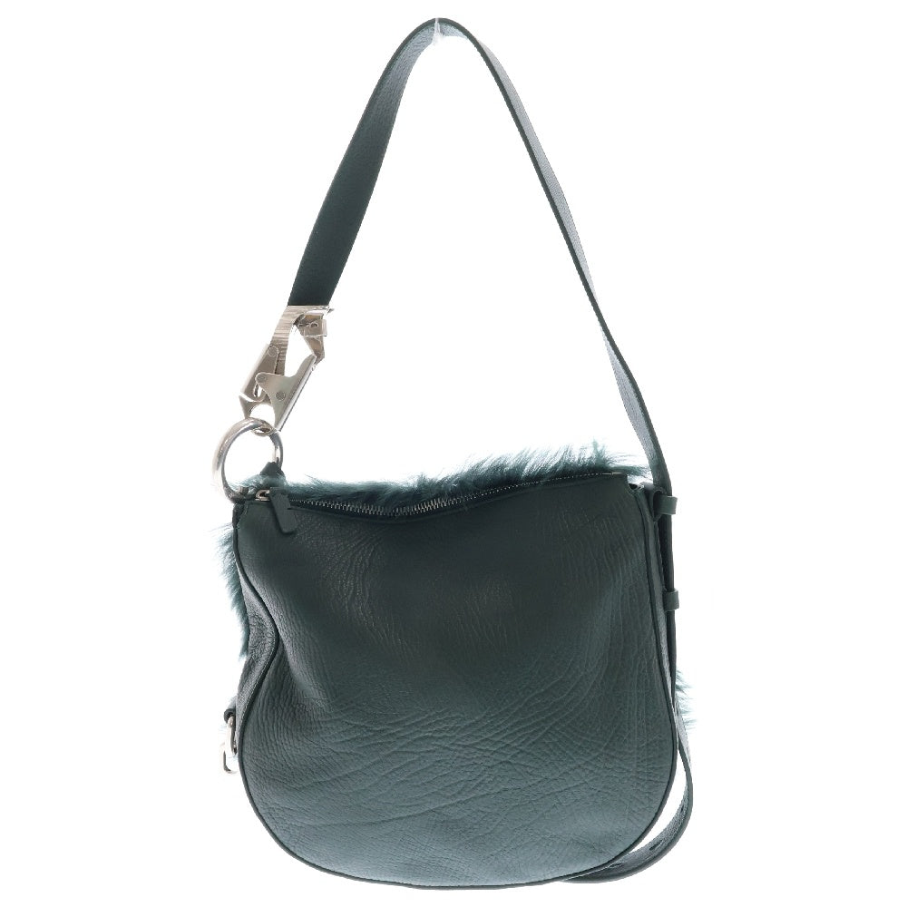 BURBERRY(バーバリー) Medium Knight Leather Bag ミディアムナイトバッグ レザーショルダーバッグ グリーン8075246