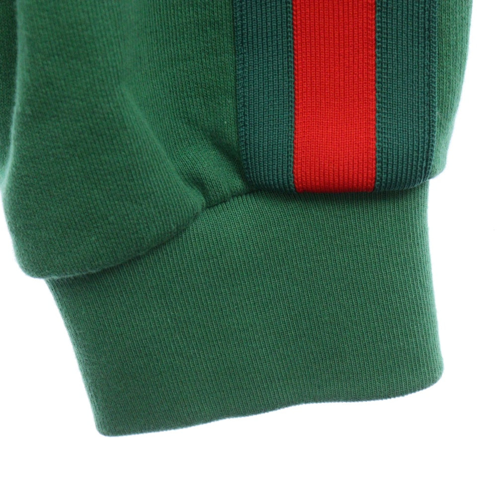 GUCCI(グッチ) 22SS ×adidas Cotton Sweatshirt 692107 XJEKQ アディダス サイドライン プルオーバースウェットパーカー グリーン