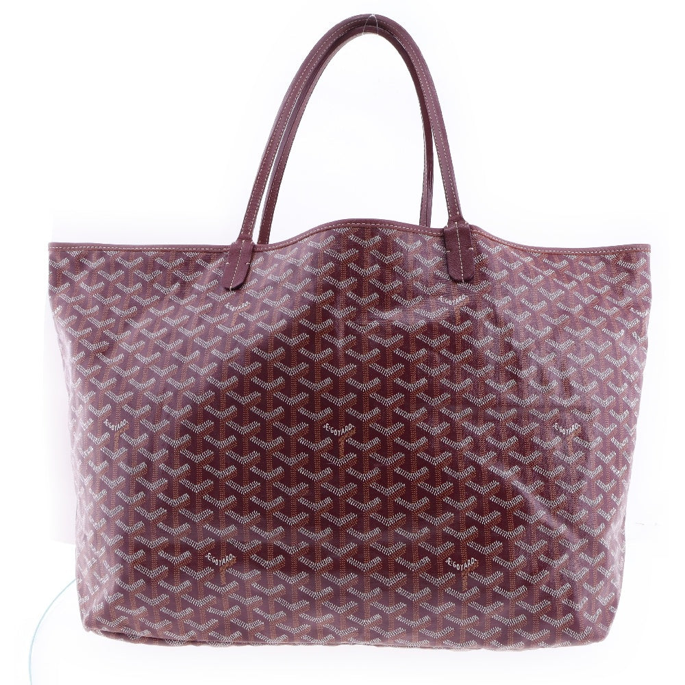 GOYARD(ゴヤール) SAINT LOUIS TOTE GM サンルイ ヘリンボーン PVCトートバッグ ポーチ付 バーガンディ
