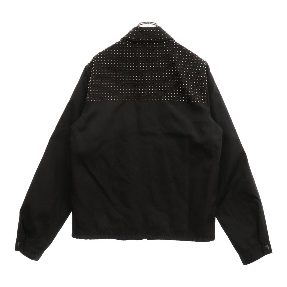 PRADA(プラダ) 24SS Re Nylon リナイロン スタッズ ジップアップ ジャケット ブルゾン ブラック SGB987 S221 1WQ8