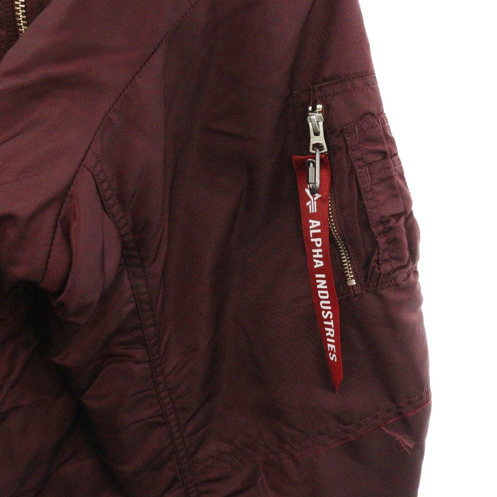 mastermind JAPAN(マスターマインドジャパン) ×Alpha PATCHED PRINT MA-1 TA1734-9006 アルファ アームロゴボンバージャケット ブルゾン バーガンディ