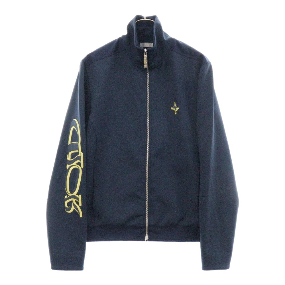 Dior HOMME(ディオールオム) 24AW ×LEWIS HAMILTON Track Jacket Technical Interlock ルイスハミルトン ダブルジップアップトラックジャケット ネイビー/イエロー 513J401A0954
