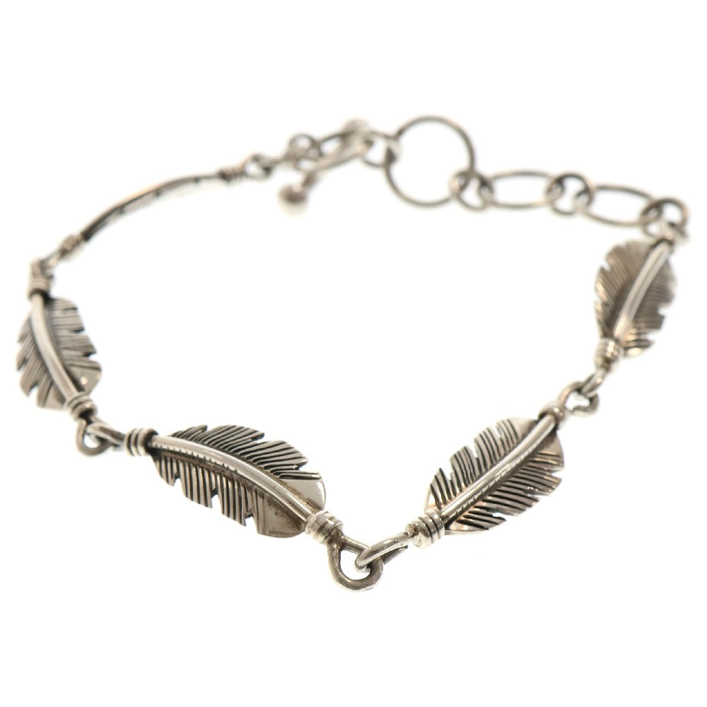 INDIAN JEWELRY(インディアンジュエリー) Joe Mace ナバホ族 フェザー ブレスレット シルバー