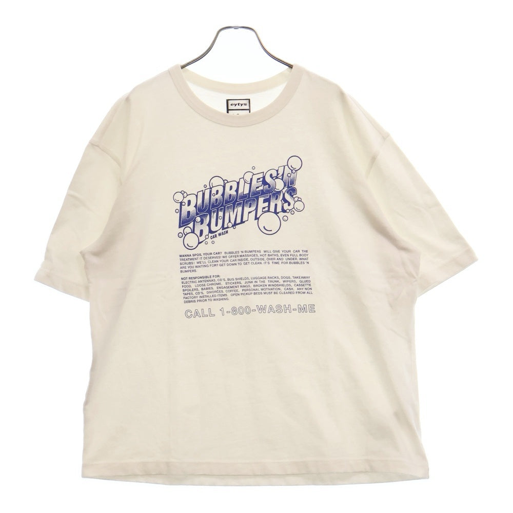 eytys(エイティーズ) ×H&M エイチアンドエム コットンブレンドTシャツ ホワイト/ブルー CA42271