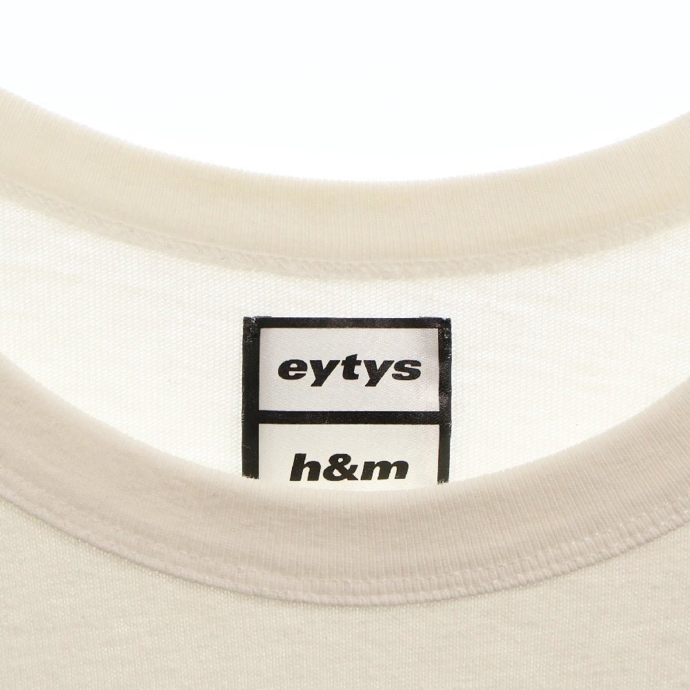 eytys(エイティーズ) ×H&M エイチアンドエム コットンブレンドTシャツ ホワイト/ブルー CA42271
