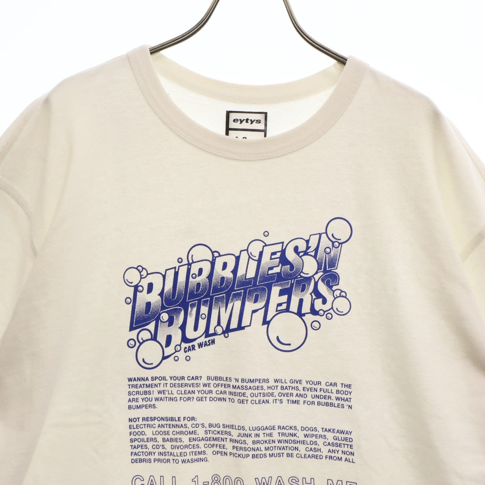 eytys(エイティーズ) ×H&M エイチアンドエム コットンブレンドTシャツ ホワイト/ブルー CA42271