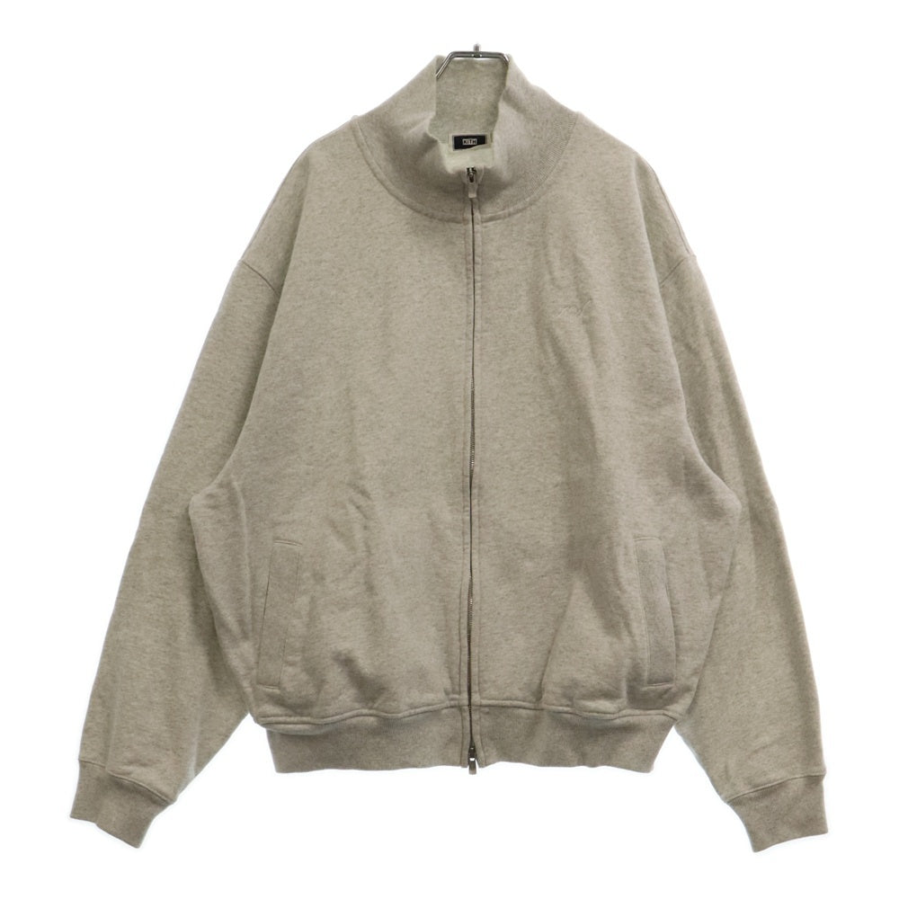 KITH(キス) ワンポイントロゴ刺繍スウェットジップアップジャケット グレー