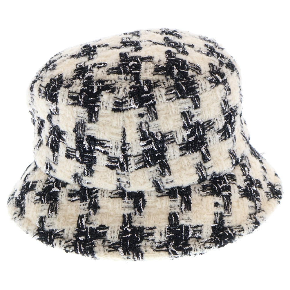CHANEL(シャネル) Tweed Bucket Hat ツイード クローシュ バケットハット ホワイト/ブラック