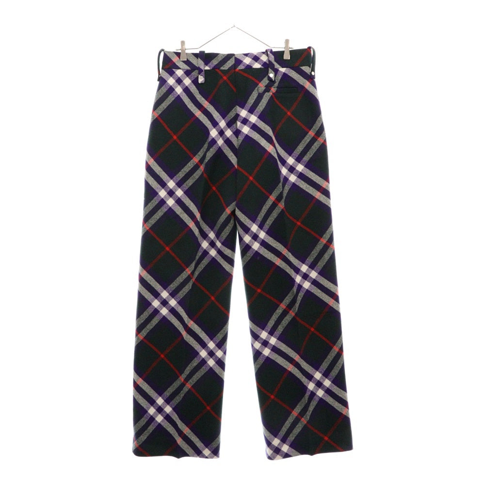BURBERRY(バーバリー) 24SS チェックトラウザーロングパンツ グリーン 8079159