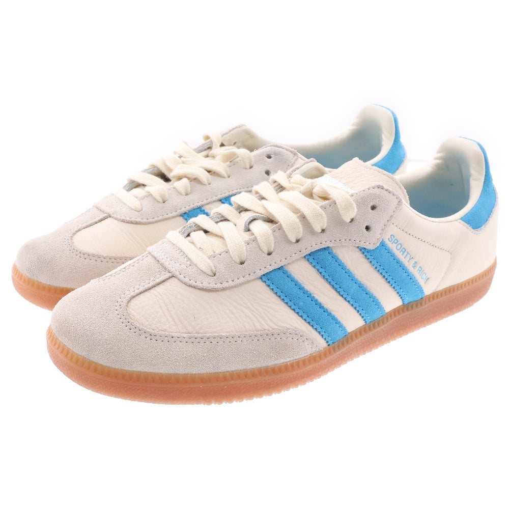 adidas(アディダス) × SPORTY & RICH SAMBA OG × スポーティ&リッチ サンバ OG ローカットスニーカー US9.5/27.5cm IE7096 ホワイト/ブルー