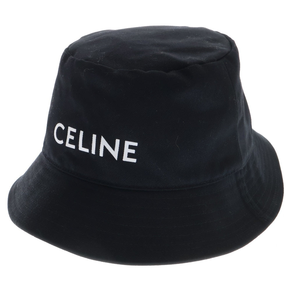 CELINE(セリーヌ) プリントロゴ バケットハット 帽子 ブラック 2AU5B123N.38NO