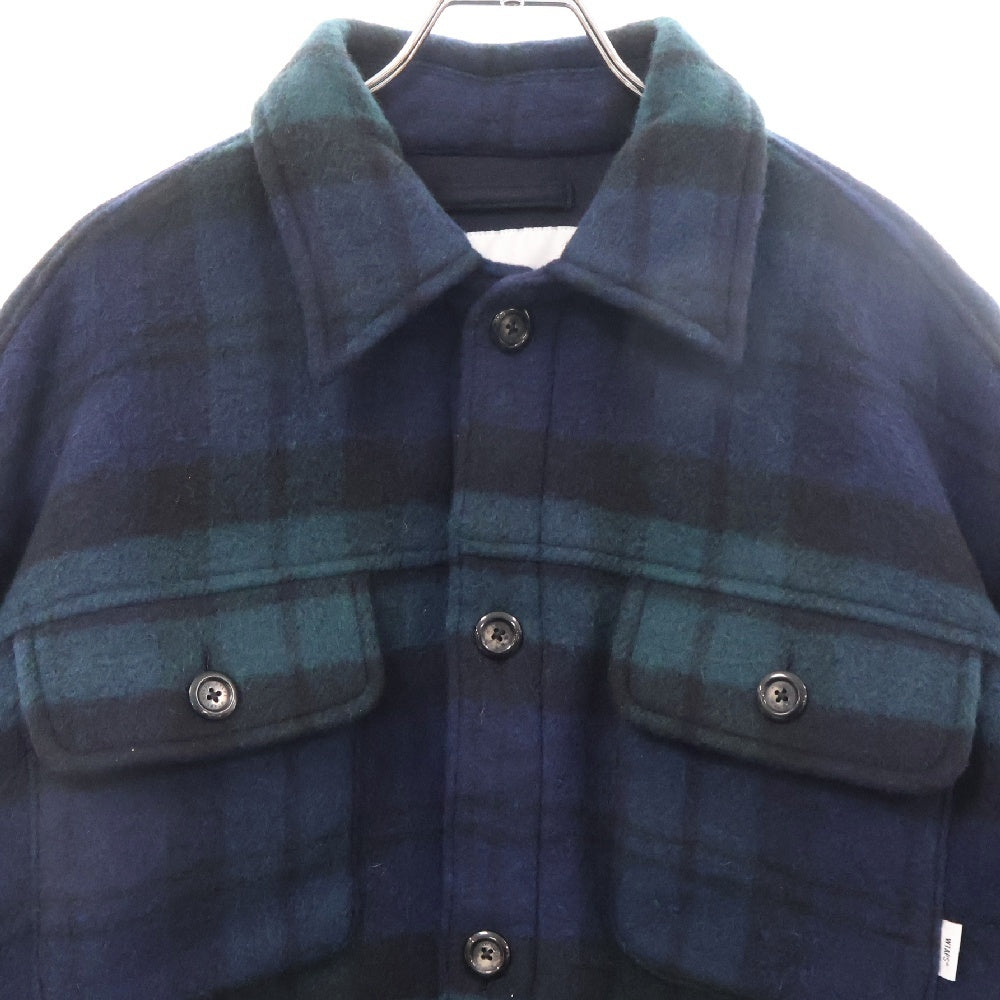 WTAPS(ダブルタップス) 24AW WCPO 02 / Jacket / WOPL Mosser Textile Green 242WVDT-JKM04 モッサー テキスタイル チェック柄 ジャケット グリーン