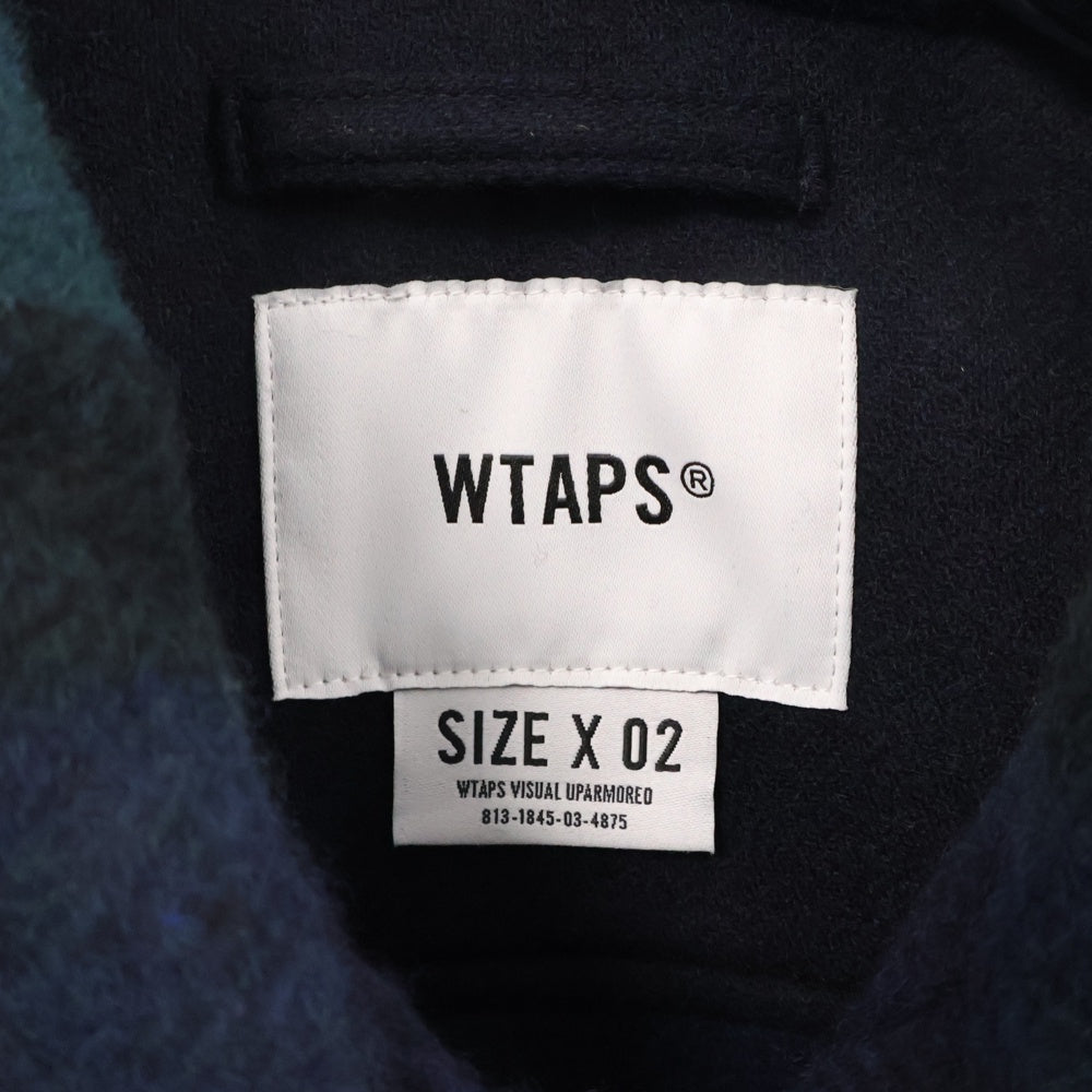 WTAPS(ダブルタップス) 24AW WCPO 02 / Jacket / WOPL Mosser Textile Green 242WVDT-JKM04 モッサー テキスタイル チェック柄 ジャケット グリーン