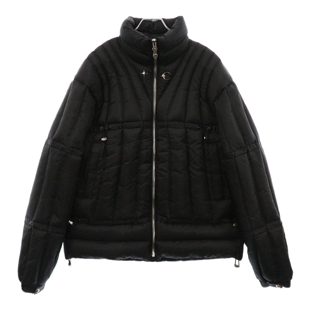 THUG CLUB(サグクラブ) 24AW DOWN JACKET ジップアップ ダウンジャケット ブラック TC24PA0101