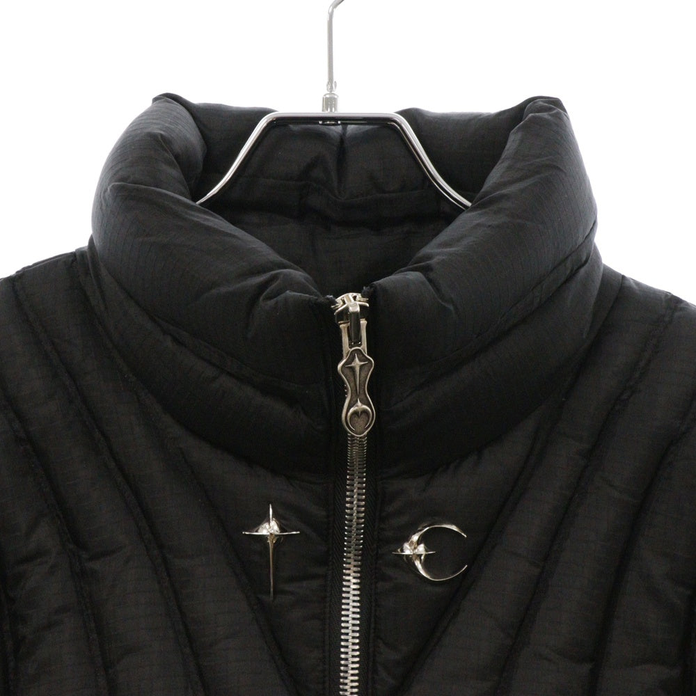THUG CLUB(サグクラブ) 24AW DOWN JACKET ジップアップ ダウンジャケット ブラック TC24PA0101