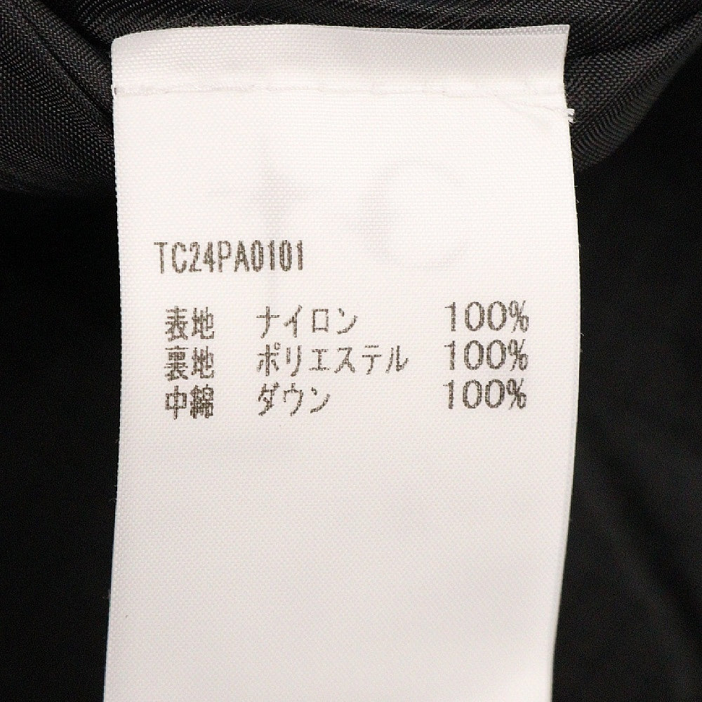 THUG CLUB(サグクラブ) 24AW DOWN JACKET ジップアップ ダウンジャケット ブラック TC24PA0101