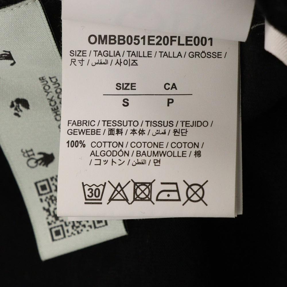 OFF-WHITE(オフホワイト) 20AW バックアロープリントレイヤードプルオーバーパーカー ブラック OMBB051E20FLE001