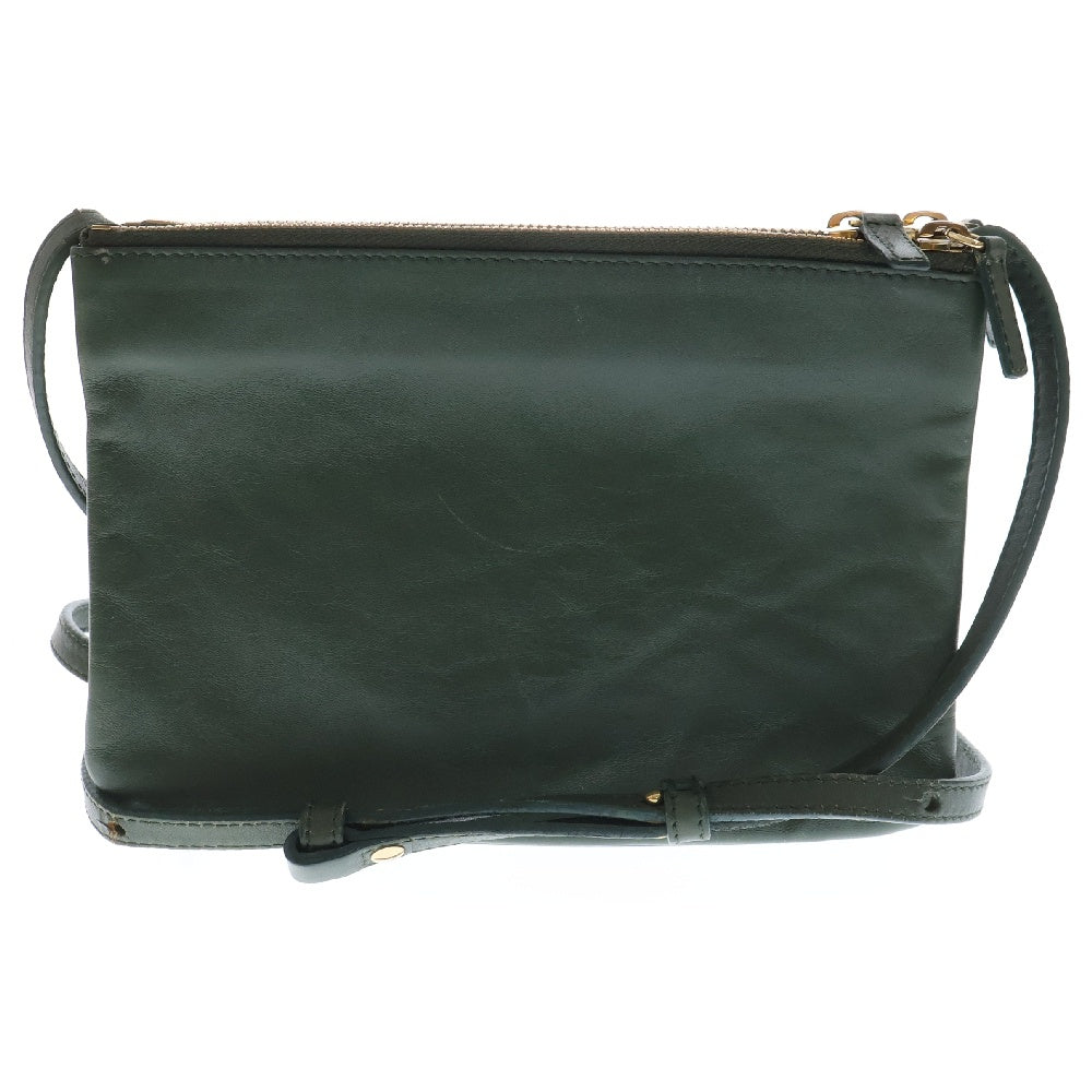 CELINE(セリーヌ) TRIO SMALL トリオ スモール レザーショルダーバッグ グリーン