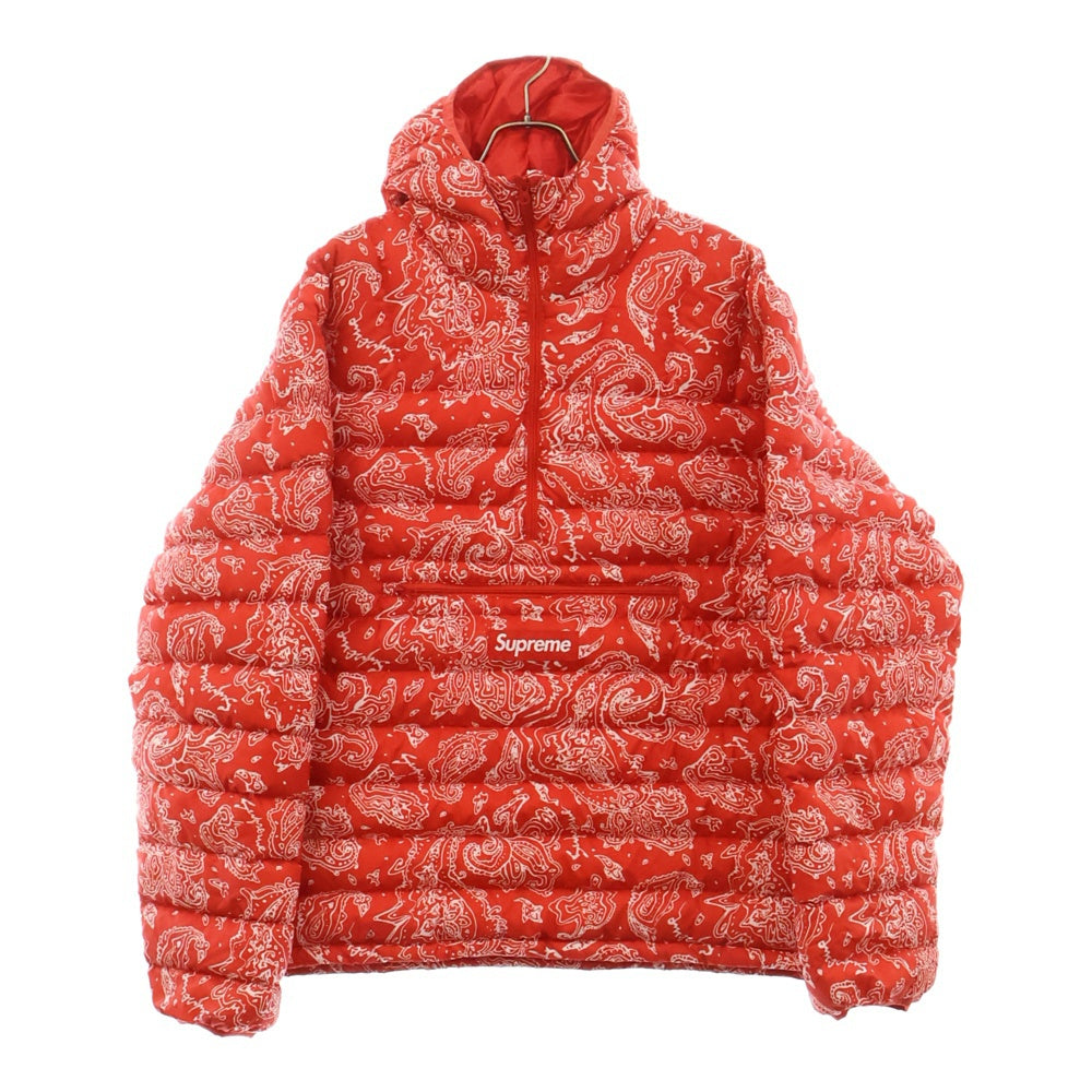 SUPREME(シュプリーム) 22AW Micro Down Half Zip Hooded Pullover ペイズリー マイクロ ダウン ハーフジップ プルオーバージャケット