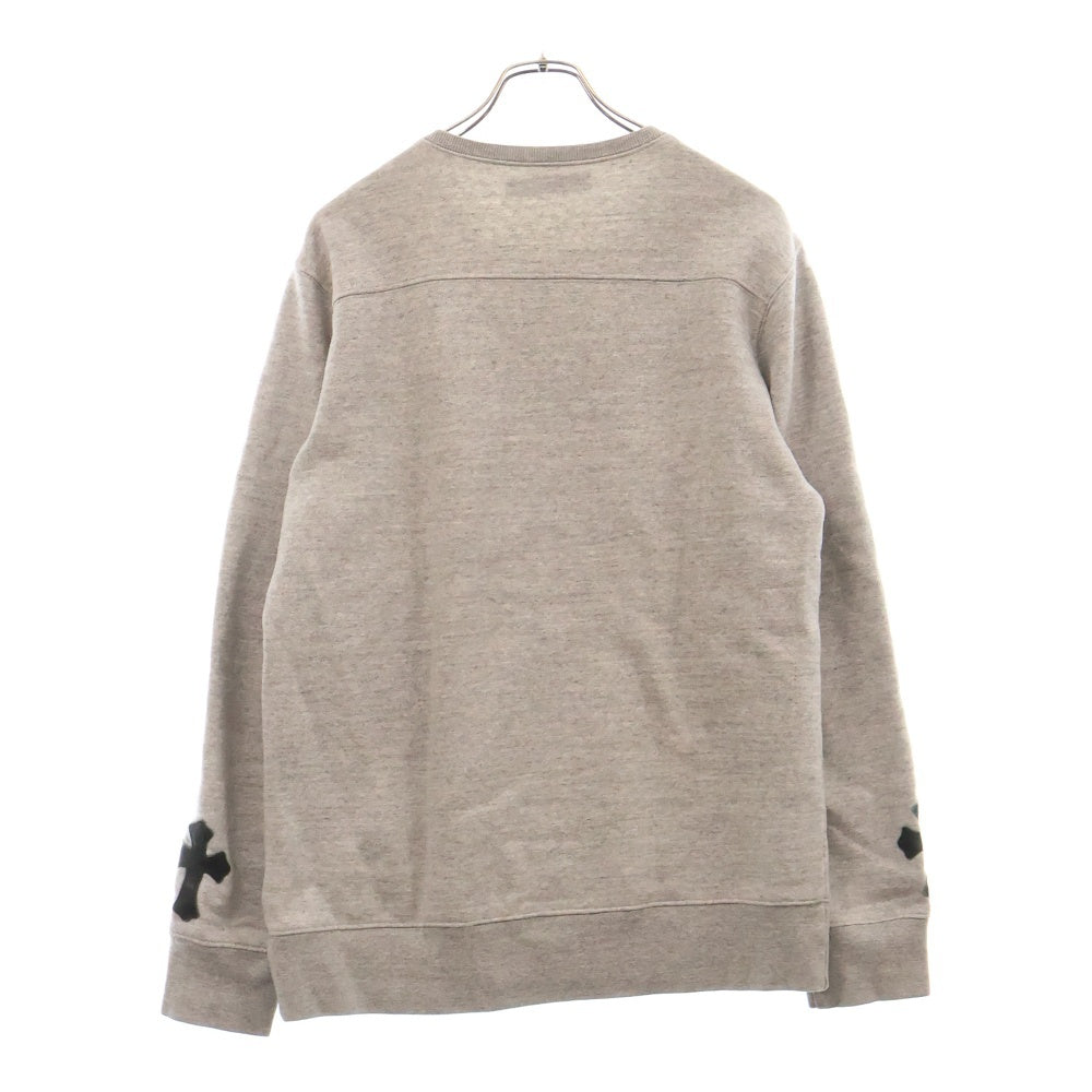 CHROME HEARTS(クロムハーツ) CRS PATCH クロスパッチ センターポケット コットンスウェットトレーナー グレー