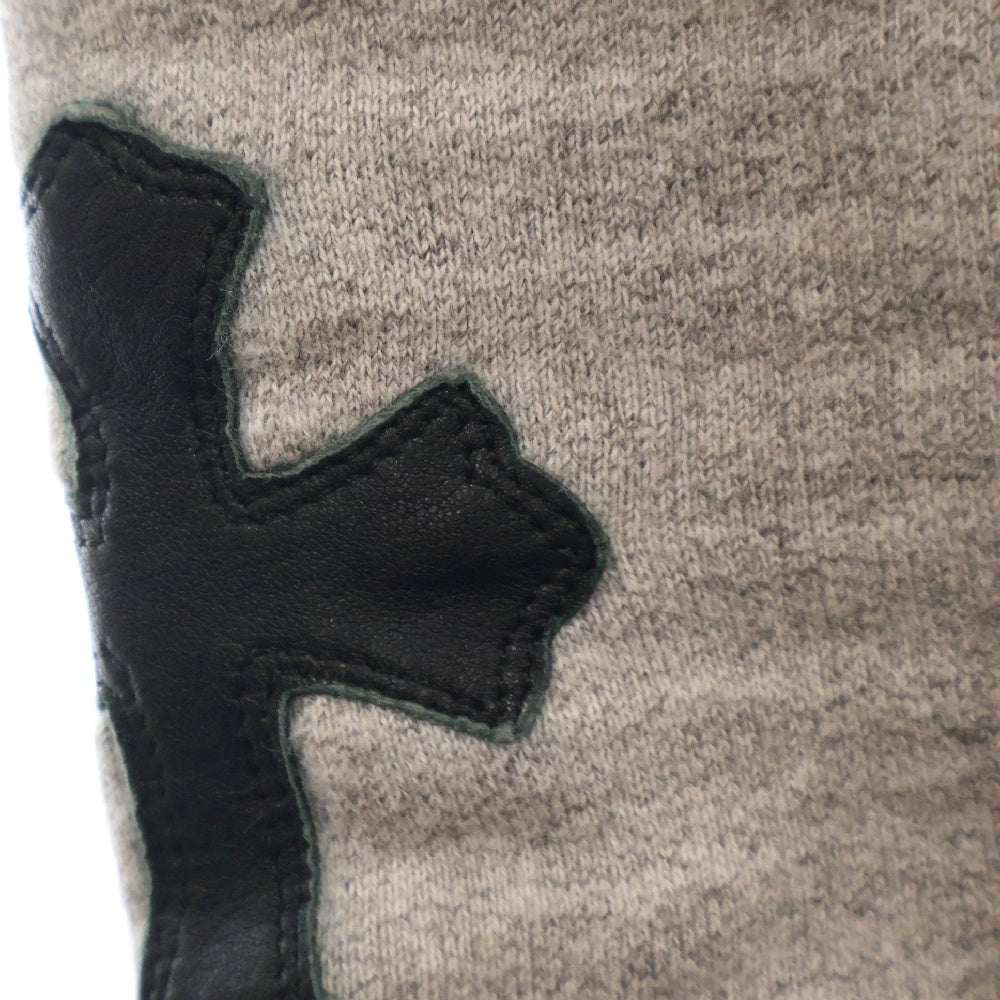 CHROME HEARTS(クロムハーツ) CRS PATCH クロスパッチ センターポケット コットンスウェットトレーナー グレー