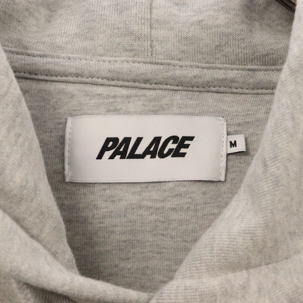Palace Skateboards(パレススケートボーズ) Earthy Hood フード フロントロゴプリントスウェットプルオーバーパーカー フーディー グレー P27CS033