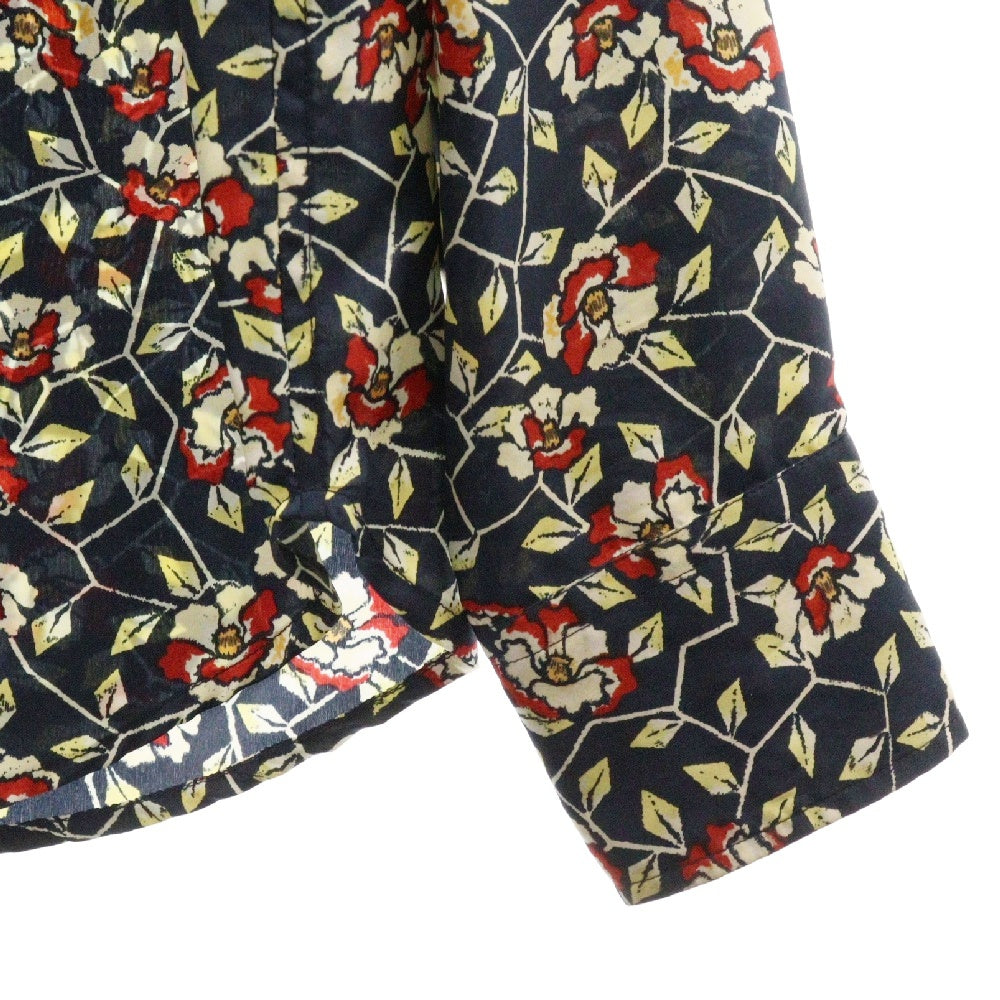 ISABEL MARANT(イザベル マラン) 17SS 総柄シルクシャツ シルクブラウス レディース ネイビー