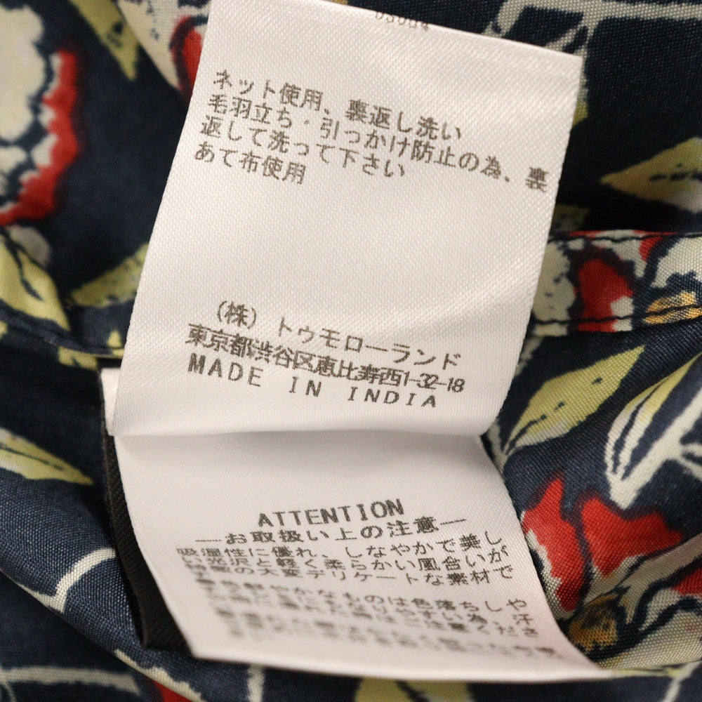ISABEL MARANT(イザベル マラン) 17SS 総柄シルクシャツ シルクブラウス レディース ネイビー