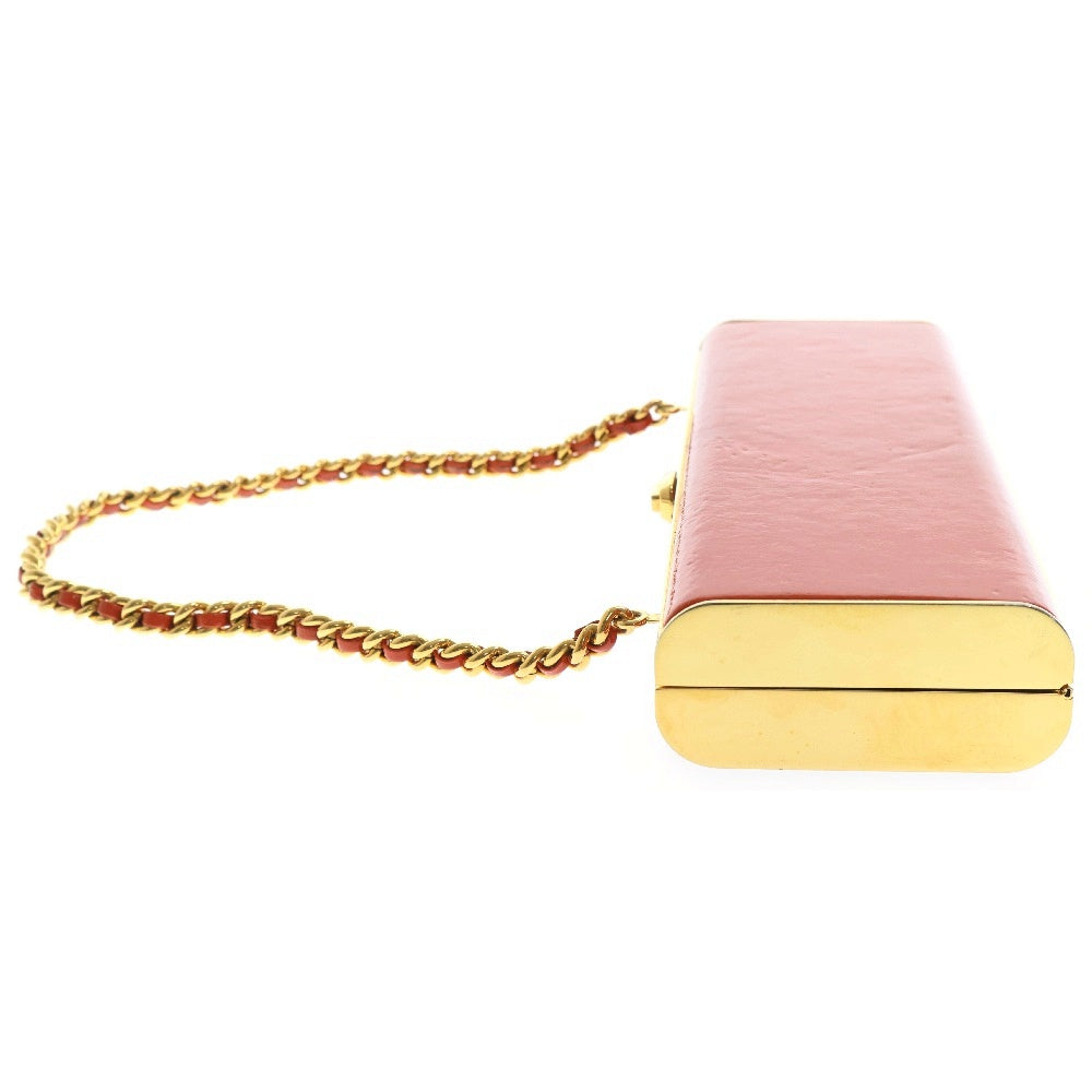 miumiu(ミュウミュウ) チェーンウォレット 長財布 ミニポーチ オレンジ レディース