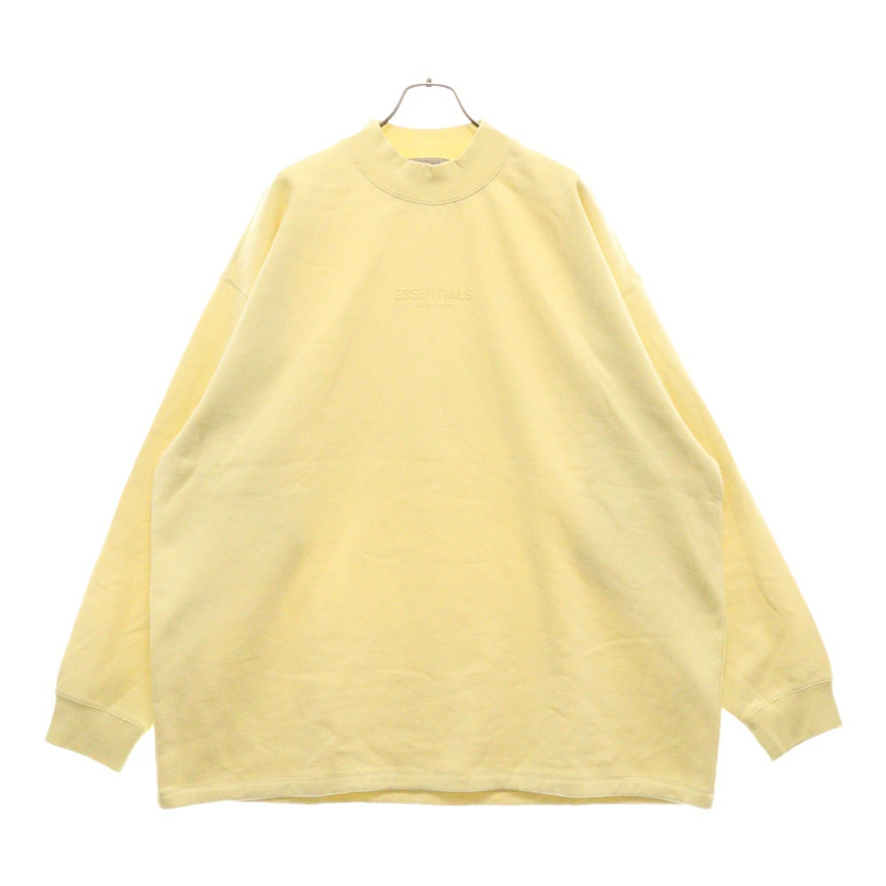 FEAR OF GOD ESSENTIALS(フィアオブゴッド エッセンシャルズ) HI NECK SWEATSHIRT フェルトロゴ ハイネックスウェットトレーナー イエロー