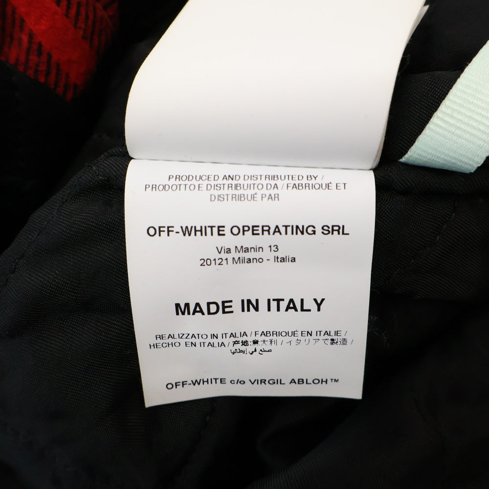 OFF-WHITE(オフホワイト) 18AW Flannel Shirt 裏地キルティング チェックネルシャツ レッド OMGA061E18A27001