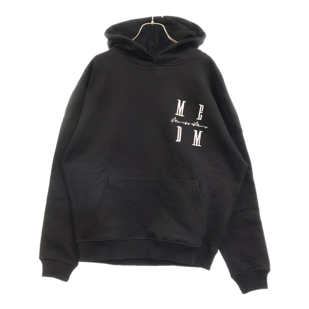 MR.ENJOY DA MONEY(ミスター エンジョイ ダ マネー) MEDM BASIC LOGO HOODIE ロゴ刺繍プルオーバースウェットパーカー フーディー ブラック