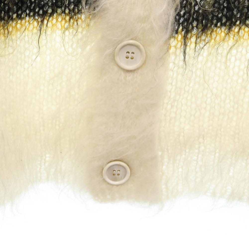 MARNI(マルニ) 22AW Mohair and Wool Blend Cardigan モヘアニット ボーダーカーディガン マルチ CDMG0051Q3 UFU116