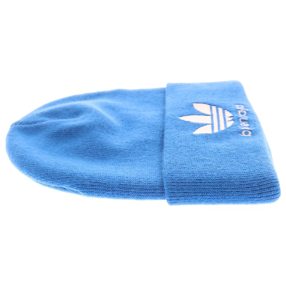 BALENCIAGA(バレンシアガ) 23SS ×adidas LOGO BEANIE アディダス フロントロゴ刺繍 アクリルニット帽 ビーニー ブルー 724009 443B1