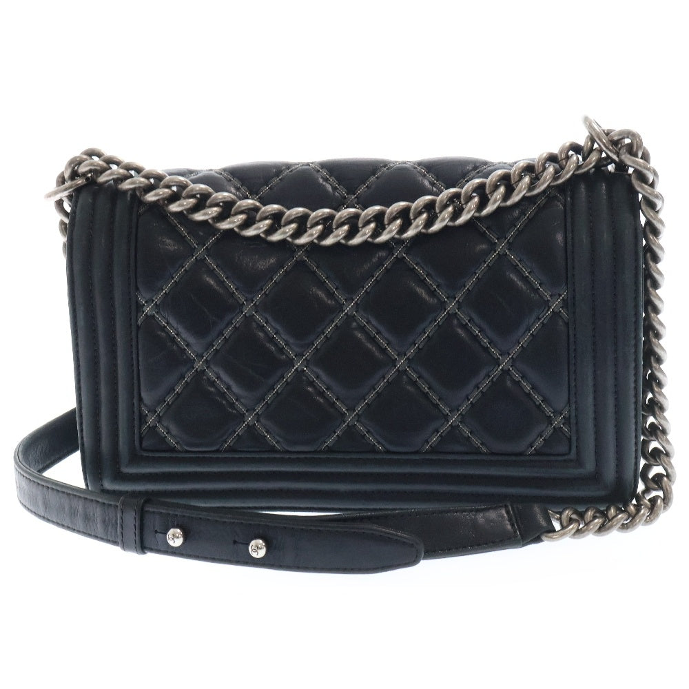 CHANEL(シャネル) Boy Chanel Leather Chain Shoulder Bag ボーイシャネル カーフスキンレザーチェーンショルダーバッグ ブラック A67086