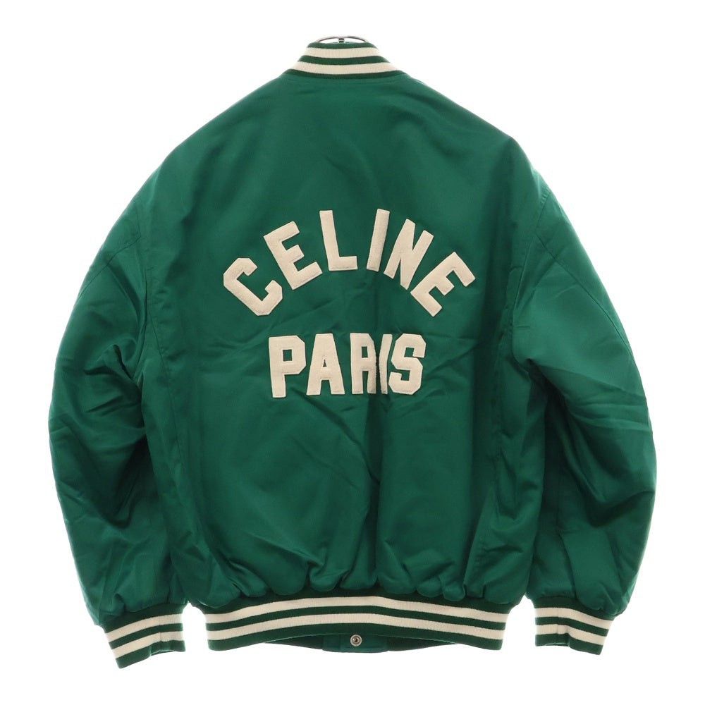CELINE(セリーヌ) ロゴワッペン ナイロンテディジャケット ブルゾン グリーン 2W625227R